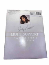 Vtg Jaclyn Smith Silky Sheer Light Support Pantyhose Sz C Control Top White Nos