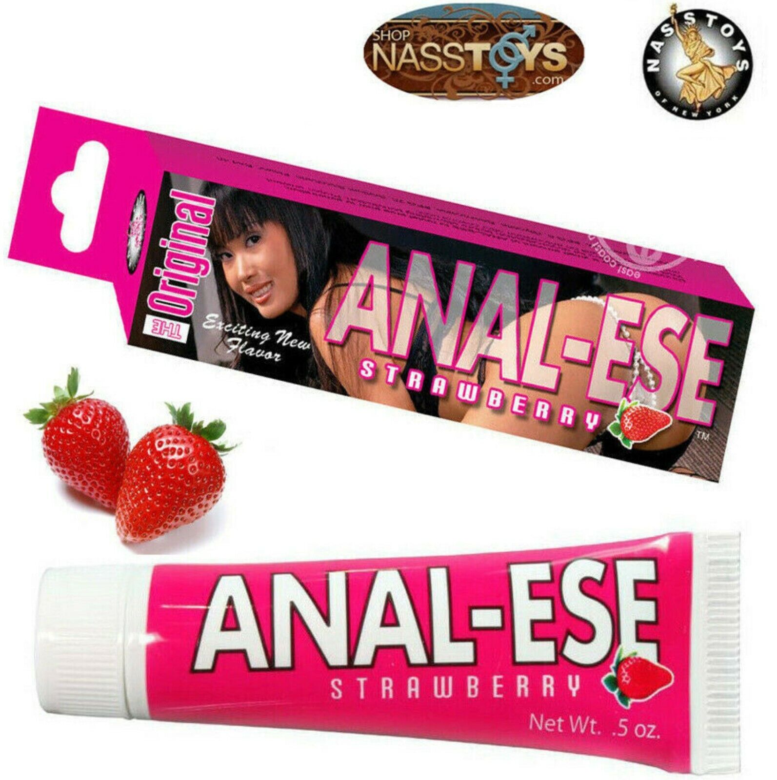 Anal Ese Gel Desensitizing Numbing Anal Lube Ease Cream Strawberry Flavored .5oz