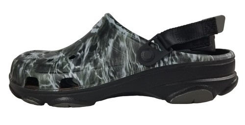 CROCS Mossy Oak Elements All-Terrain Clog Black Gray / Camo Aqua Mens US 13 - Picture 5 of 13
