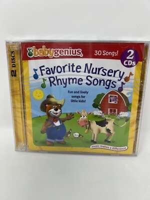 Baby Genius: Favorite Nursery Rhymes by Various Artists 2 CDs-Cracks In Case,NEW
