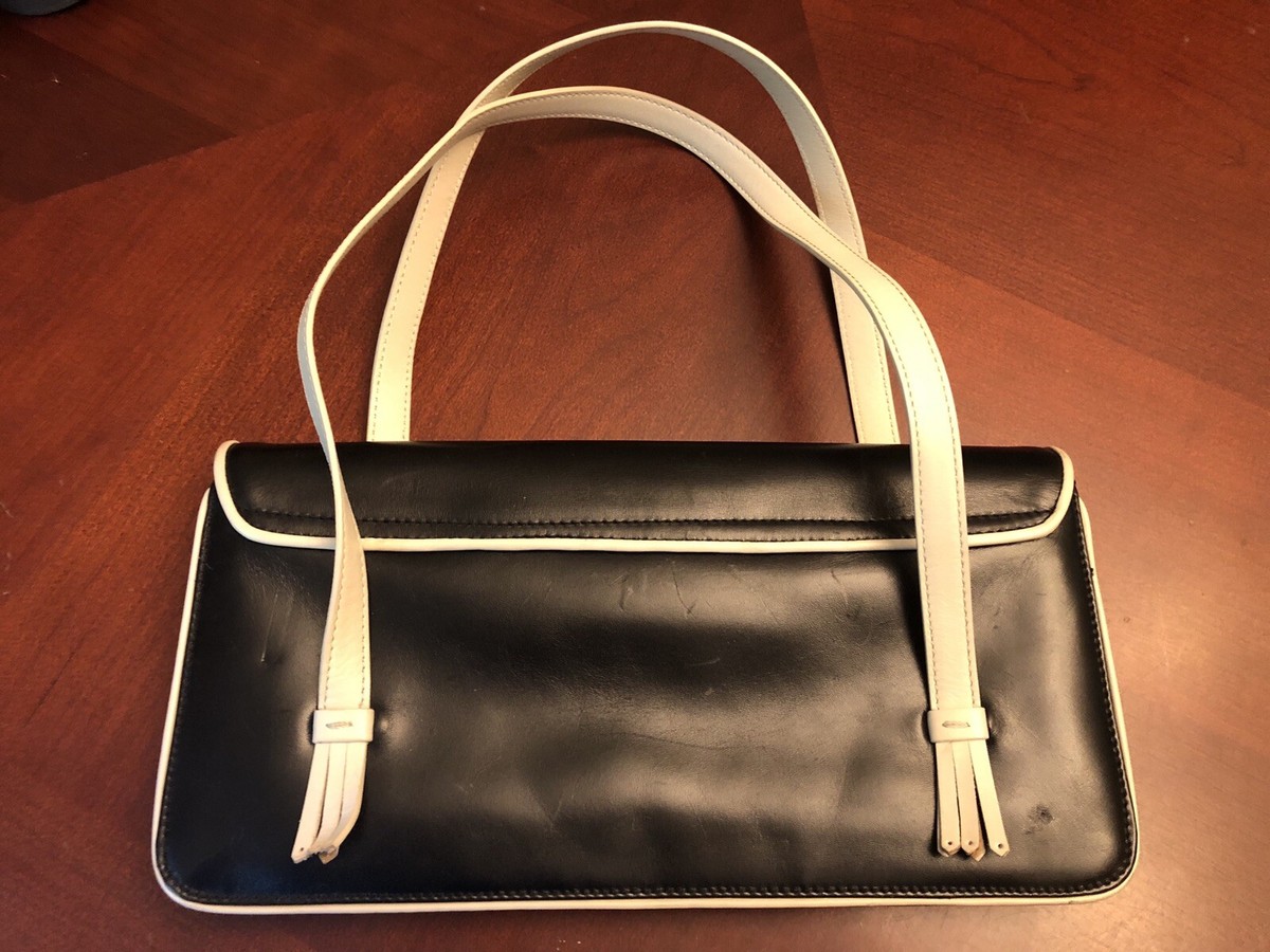 COLE HAAN かごバッグ ホワイト　レザー ホワイト レザー 編み トート バッグ 革 カゴ バッグ | Baginning