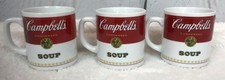 Campbell's Condensed Soup 3 Mug Set Corning Glass Works Made In USA