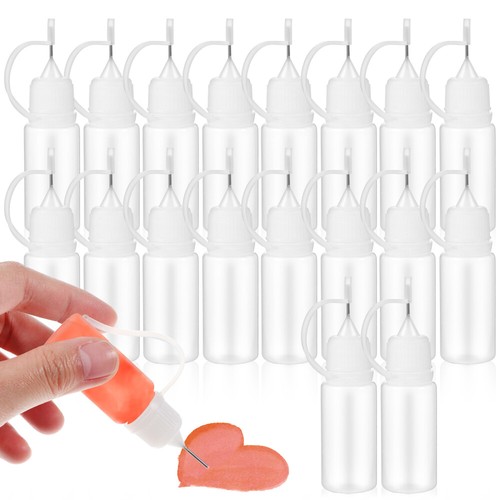 20 Pcs Bottle Needle Point Glue Quilling Supplies Refillable Filling Bottles