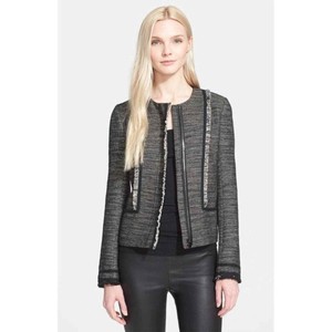 boucle fringe jacket