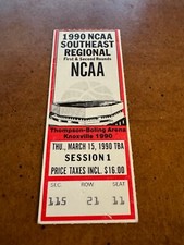 1990 NCAA Regional Tournament Basketball Ticket Michigan State Spartans Houston