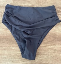 Zaful Women s Tummy Control Bikini Bottom Swimsuit Bottom Only Grey Siz Small