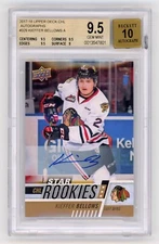 2017-18 UD CHL Kieffer Bellows STAR ROOKIES Card - BGS 9.5 (GEM MINT) / 10 AUTO