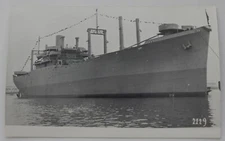 Steamship Steamer DELSANTOS real photo postcard RPPC