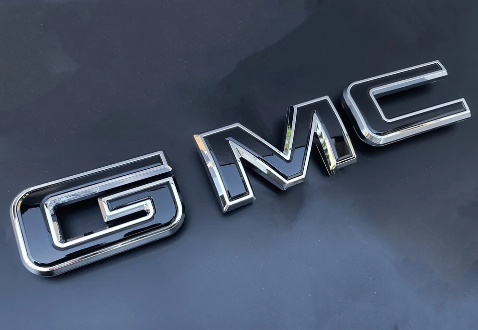NOVO emblema de grade frontal cromado compatível com 2019 - 2024 GMC Sierra 1500 2500HD 3500HD - Imagem 2 de 4