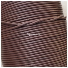 Premium Quality Round Leather Cord 1mm 1.5mm 2mm Craft Supply Cinnamon Brown N21