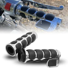 Motorcycle 1" Hand Grips Throttle Assist For Harley Honda Yamaha Suzuki Triumph