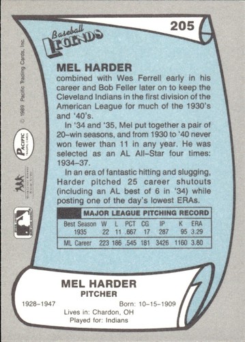 1988 and 1989 Pacific Baseball Legends MLB Set Break #1-#220 — You Choose! - Picture 407 of 441