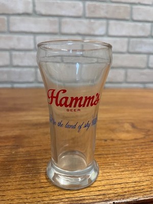 Vintage Hamm s Beer Pilsner Glass 5-1/4'' Tall Barware Land of Sky Blue Waters