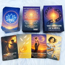 DPEHAKMK Karmic Healing Oracle Cards for Beginners, 75 Shadow Work and Soul Grow
