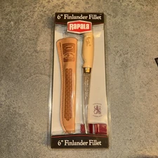 Rapala 6” Fish ’n Fillet Superflex Knife with Leather Sheath – New Sealed