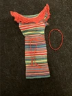 Vintage Barbie Stripe Knit Dress Pak  - 1963 Fashion Outfit With Extras