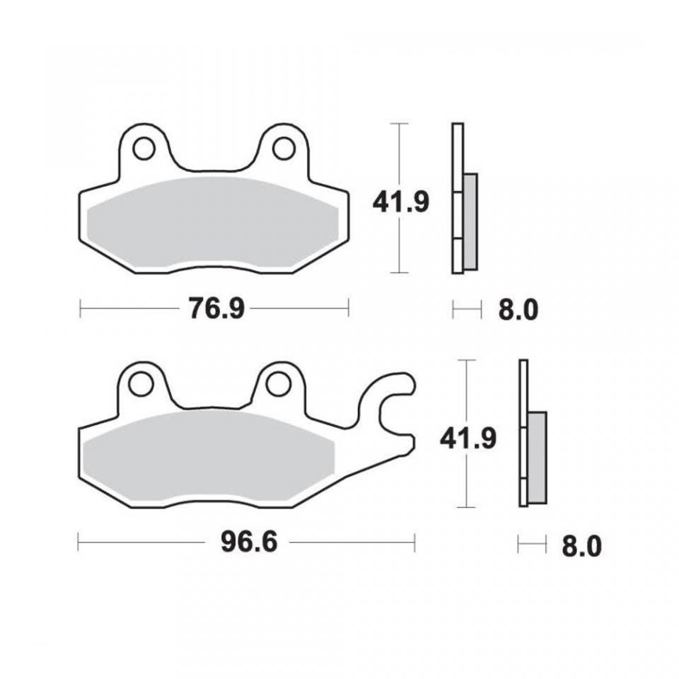 Plaquette de frein Nissin AR quad Aeon 180 Cobra Rs 4X2 2003 2004 garniture frittée - 4