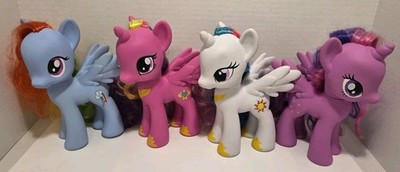 My Little Pony G4 8'' Figure Lot of 4 Twilight Rainbow Dash Celestia Cadence