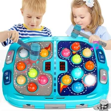 Whack Game Mole Toy for Kids 3-12, Pounding & Light Sound, Educational Toddle...