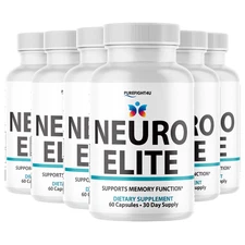 Neuro Elite Cognitive Formula for Brain Support Supplement -  6 Bottles