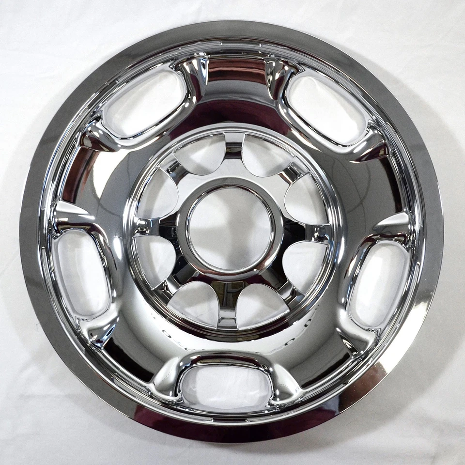 4 cubiertas de rueda cromadas de 17" 8 orejetas tapacubos para Chevy Silverado 2500 3500 HD Foto 2 de 4