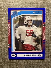 2024 Panini Donruss - Rated Rookie Darius Robinson #381 Blue Press Proof (RC)