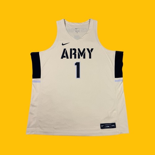 Camiseta deportiva de baloncesto Nike para hombre talla XXL West Point #1 dorada ejército caballeros negros réplica - Imagen 2 de 16
