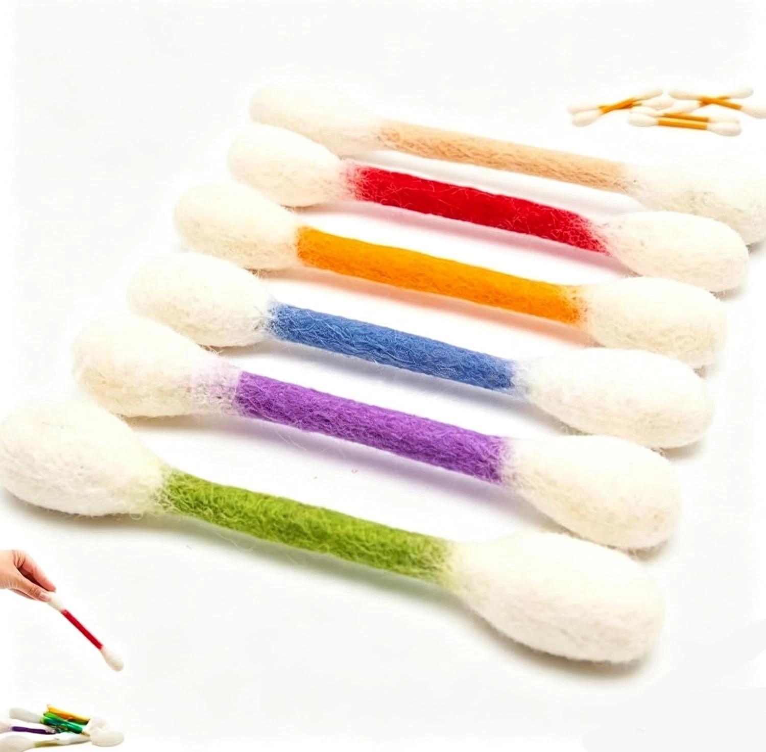 6 PCS Swabs Cat Toys with Catnip,Cat Qtip Toy,Cotton Swabs Cat Toys with Catnip,