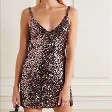 Reformation Jimmy Sparkle Mini Dress Sz XS Sequined NEW