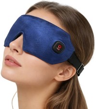 Cordless Heated Eye Mask for Dry Eyes with 1 Count Pack of 1 , Navy Blue