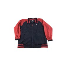 Nike Jacket XL Youth 18-20 Navy Blue Red Windbreaker Distressed Swoosh Vintage