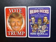 Swap Playing Card   VOTE TRUMP   Everybody has a Hero , who's yours  BACK