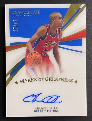 Grant Hill 2020-21 Panini Immaculate Collection Marks of Greatness Auto /99