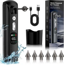 Water Ear Wax Removal Kit - Electric Ear Cleaner with LED Display, Ear Irrigatio
