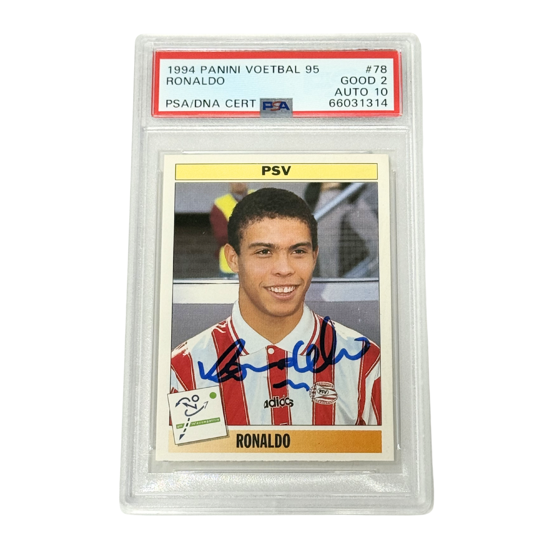 【激レア】ドルトムント94-95  H    ホーム Ronaldo Nazario Signed 1994 Panini Voetbal 95 PSV Eindhoven #78