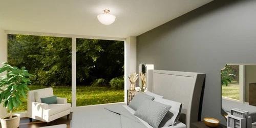 Quoizel QSF6751 Baylor 3 Light 15"W Semi-Flush Bowl Ceiling - Black - Picture 9 of 9