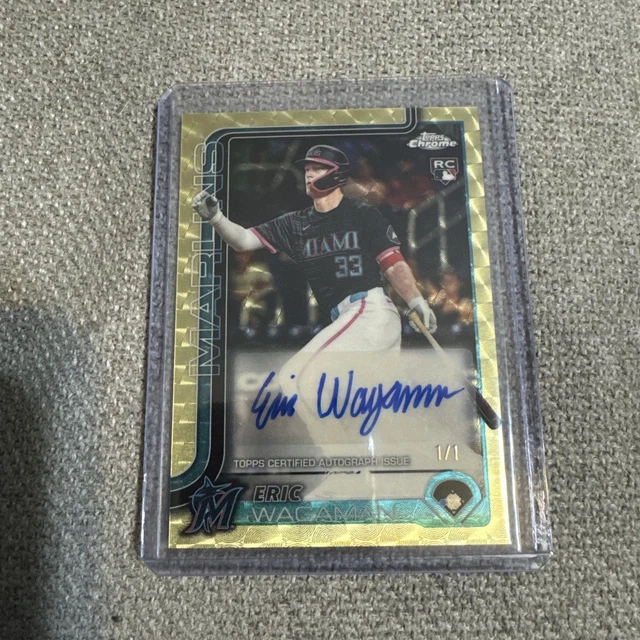 2025 Topps Chrome Eric Wagaman RC SuperFractor Rookie #1/1 Marlins