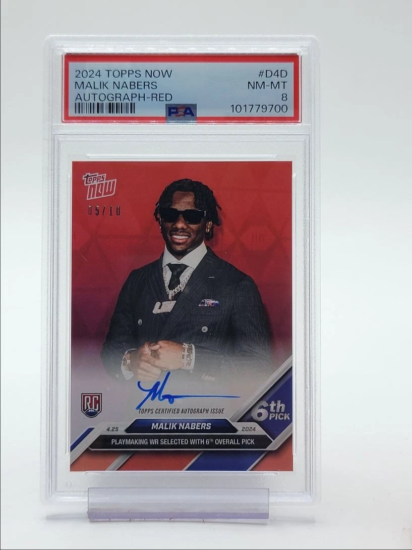 Malik Nabers Topps Now #D4D Autograph-Red