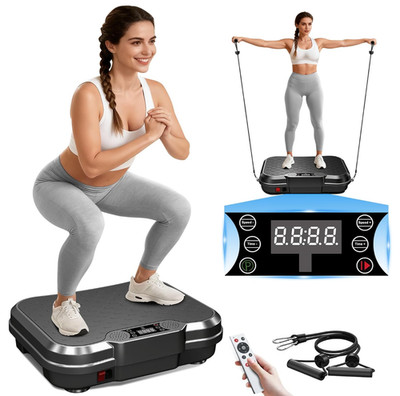 Aorapulse Vibration Plate Exercise Machine Black Weight Loss Lymphatic Drainage