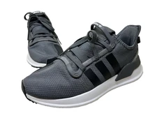 Adidas U Path Run Tennis Shoes Men's Size 7 Gray w/ Black Stripes EE7163 Clean