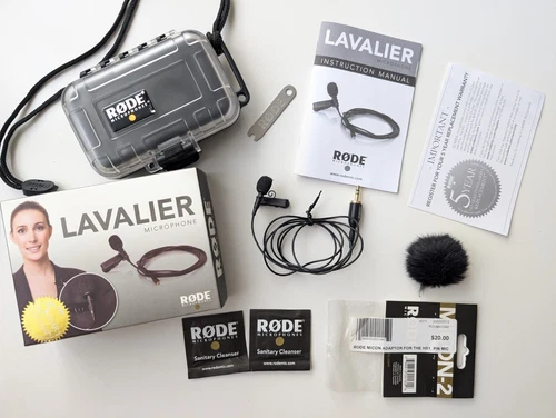 Rode Lavalier Lapel Clip On Microphone Black w/ Case