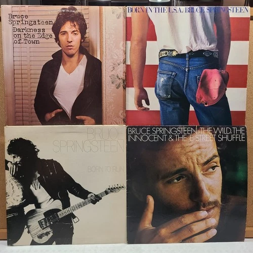 Bruce Springsteen 4 LP Lot Darkness Born in the USA Run E Street Shuffle Vinyl