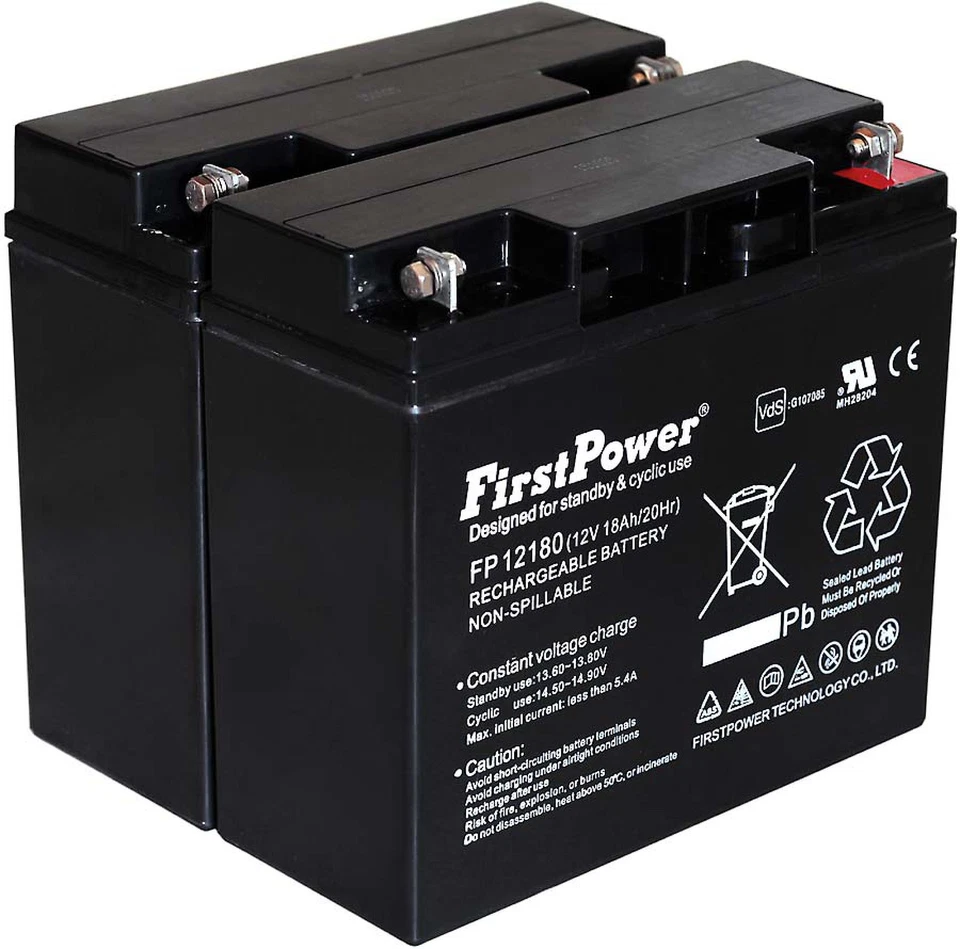 POWERY FirstPower Batería Gel Plomo para UPS APC Smart-UPS SMT1500I 12V 18Ah VdS 12V 18Ah/21