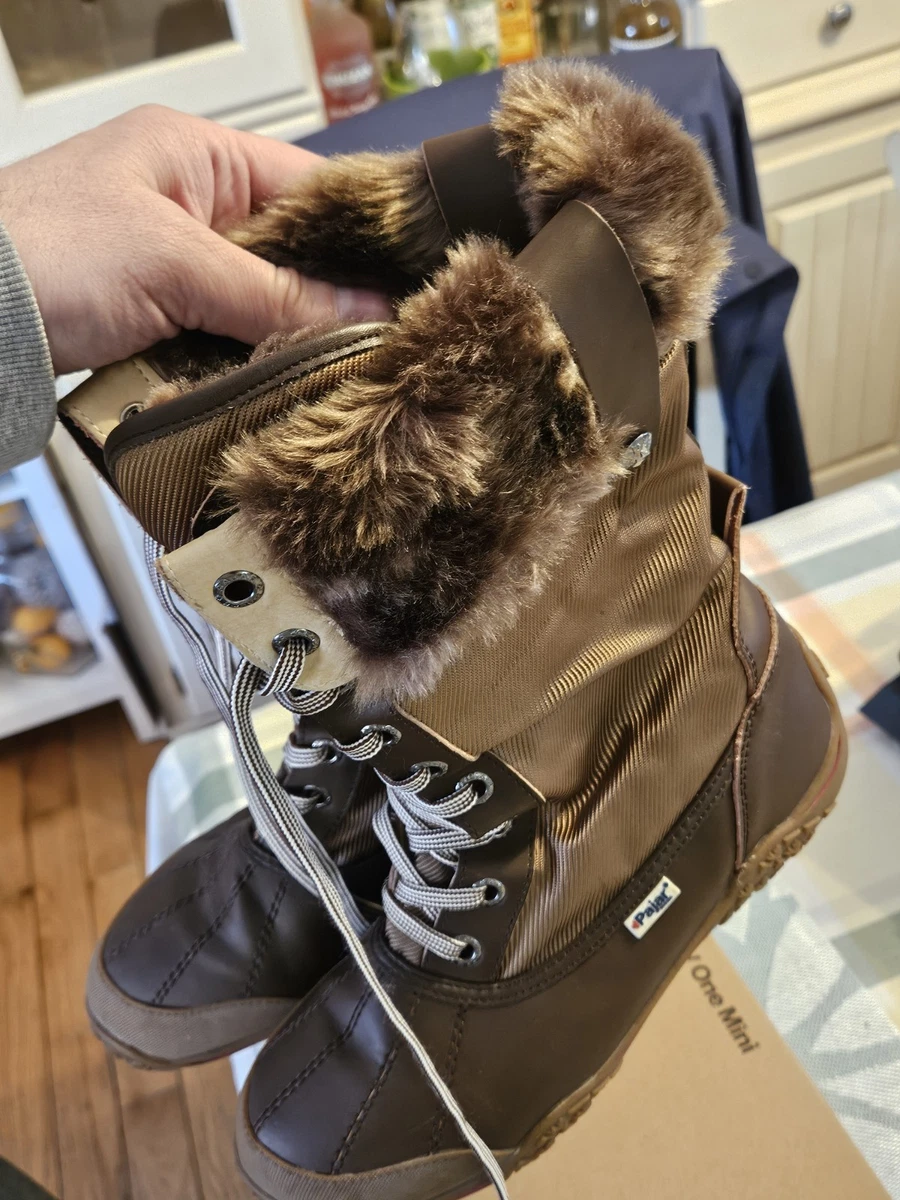Pajar Dark Brown Lace-Up Boots with Fur Lining Women main image 2
