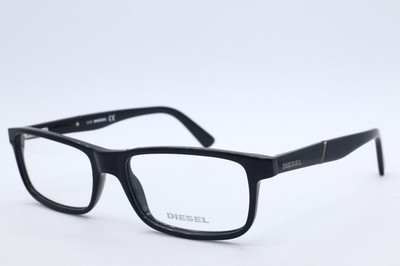 DIESEL DL 5292 001 Rectangle Shinny Black Eyeglasses Clear Lenses 54mm