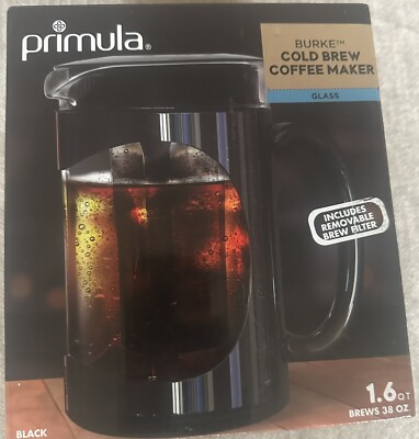 Primula PBPBK5101 Burke Cold Brew Maker 1.6Qt Capacity - Black