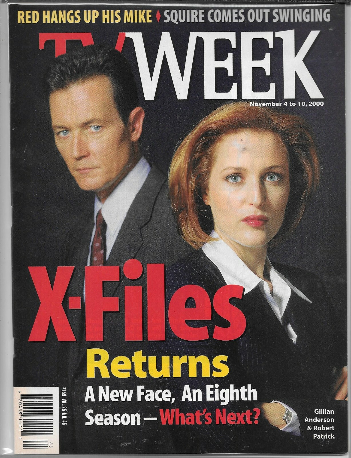 TV WEEK NOVEMBER 4 TO 10, 2000 (VF/NM) THE X-FILES RETURNS | eBay
