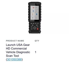 Launch USA Gear HD Commercial Vehicle Diagnostic Scan Tool (301050388)