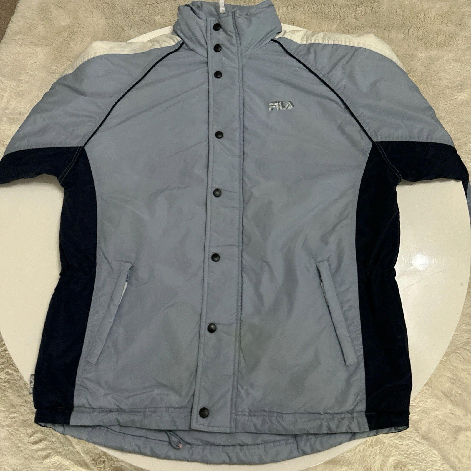 FILA Blue Puffer Jacket Men Medium