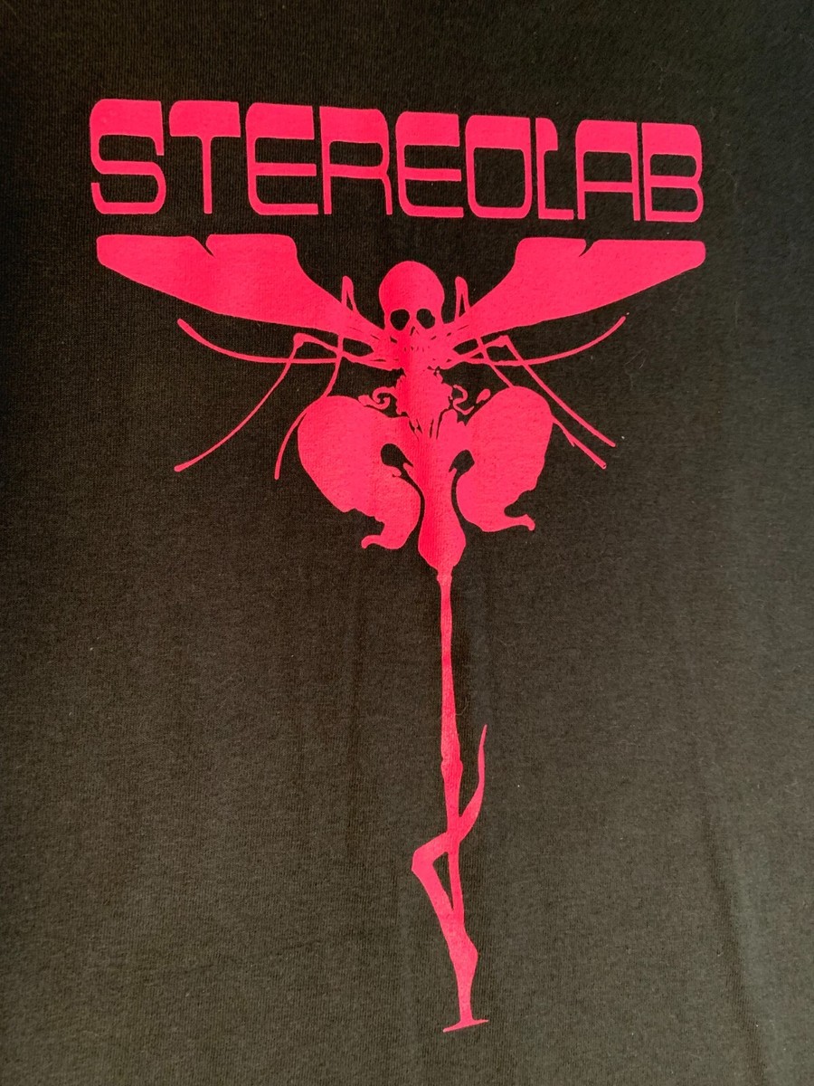 【2001】STEREOLAB Space Moth ビンテージTシャツ【M】 Vintage Stereolab T Shirt XL Space Moth Y2k Concert Tour